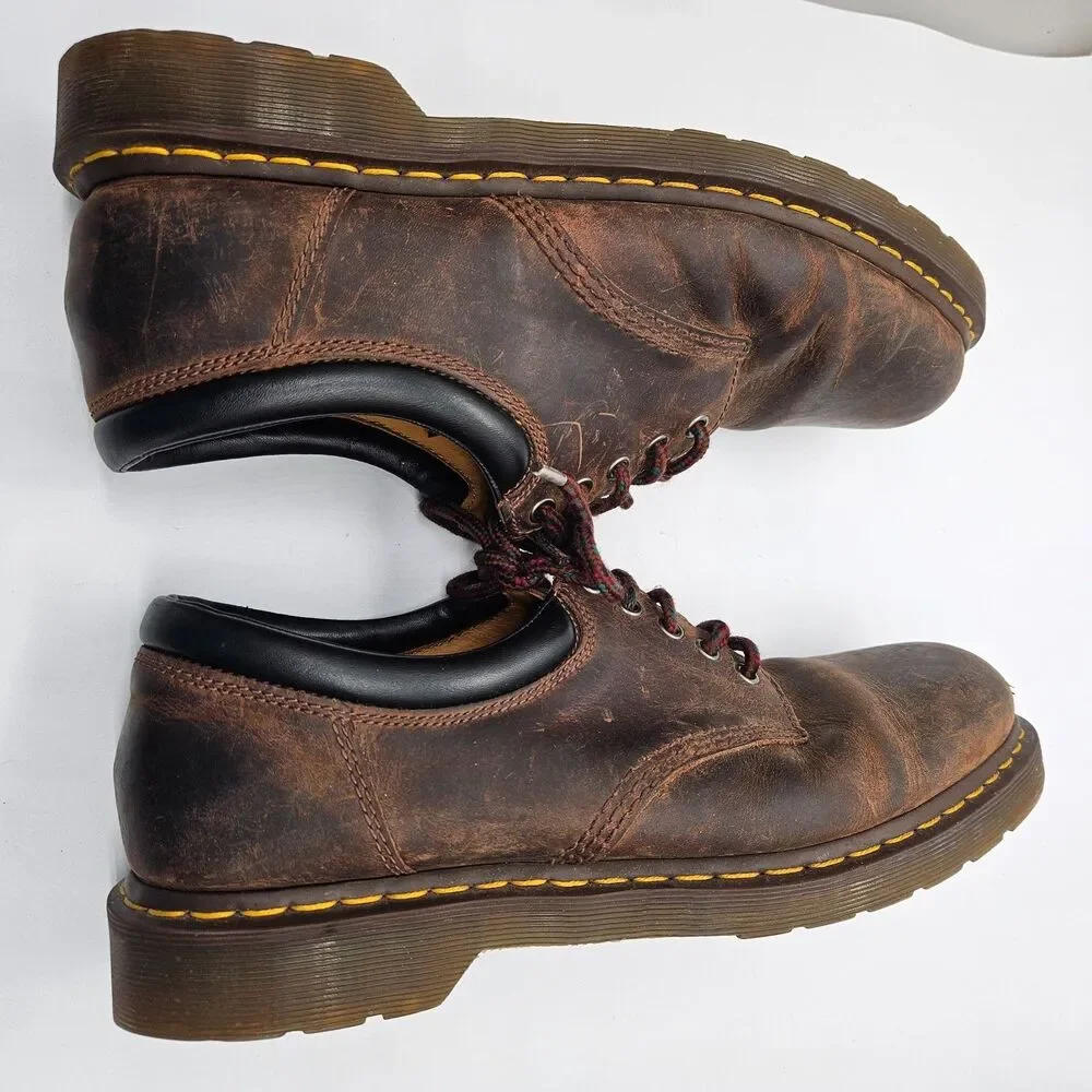 Doc Martens Men's 8053 Crazy Horse Brown Leather Oxford Gaucho Shoes Size 13 US